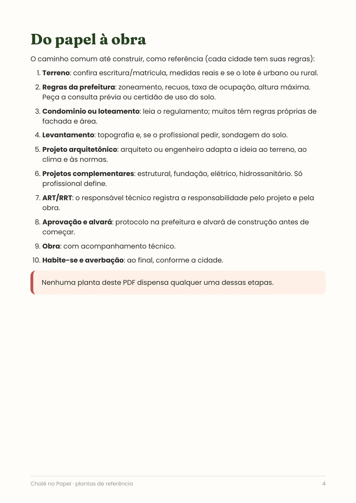 Página real do PDF Chalé no Papel: do papel à obra